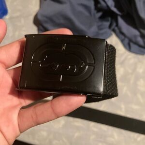 Ecko Unlimited Black Belt with Logo Buckle